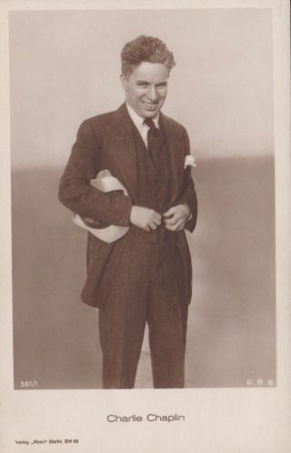 Charlie Chaplin Vintage Real Photo Postcard 1930s