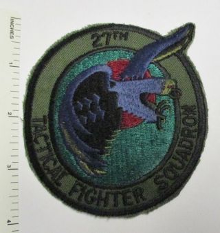 Us Air Force 27th Tactical Fighter Squadron Patch Subdued Vintage Usaf