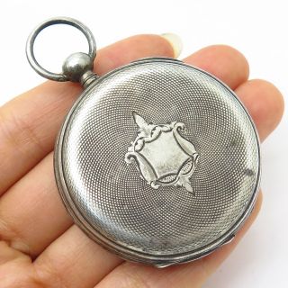 Antique Christian Frantz 900 Silver Open Face Pocket Watch Case