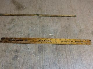 Vintage 18 Inch Wooden Ruler North Kansas City 5 Digit Ph Double Sided