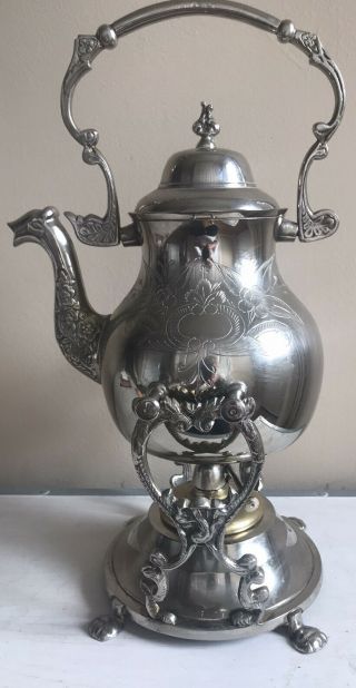 Vintage Silver Plate Tilt Tea/coffee Pot With Burner