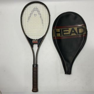 Vintage Amf Head Tournament Edge Tennis Racquet 4 3/8 L Racket Black,  Red,  Gold.