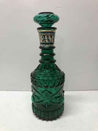 Jim Beam Vintage 60s Green Bonded Glass Decanter