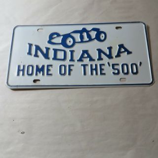 Embossed Graphic Indiana Indianapolis Home Of The 500 Race Booster License Plate