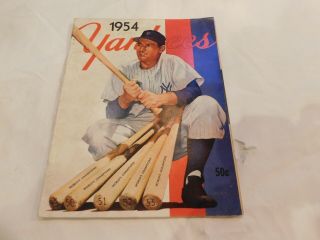 1954 York Yankees Program Mickey Mantle Berra Ford Sain Stengel Awesome