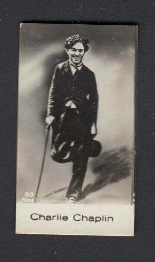 Charlie Chaplin Silent Film Star,  Vintage 1930s German Bulgaria Stern Card 60