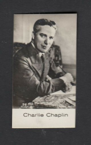 Charlie Chaplin Silent Film Star,  Vintage 1930s German Bulgaria Stern Card 56