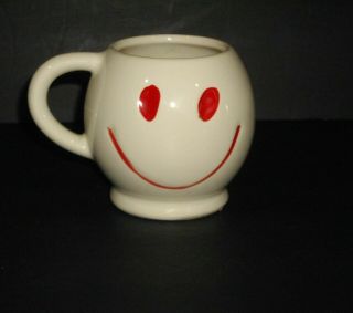 Retro Groovy Vintage 1970’s Mccoy Pottery Smiley Face Coffee Tea Mug Cup