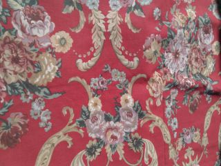 Ralph Lauren - Vintage " Marseilles " Red Twin Duvet Cover - Big Florals - Cotton