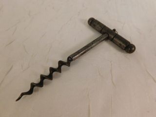 Antique Cast Iron Steel Corkscrew Cork Screw 19th Century