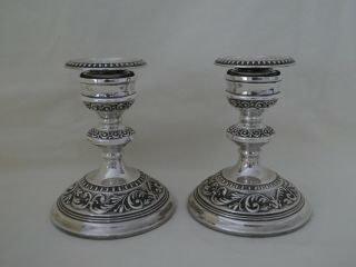 Vintage Silver Candlesticks By Broadway & Co 1973