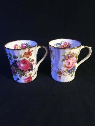 Vintage 2 Royal Patrician Fine Bone China Tea Coffee Cup Mugs England Hd&s Staff