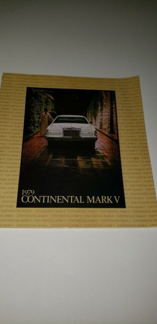 1979 Lincoln Continental Mark V Sales Brochure