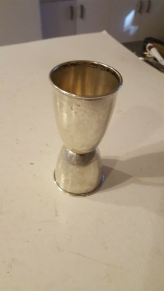 Barware Double Jigger Vintage Gorham Sterling Silver Cup Shot Glass
