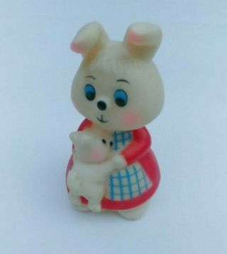Vintage Stahlwood Rabbit Baby Rubber Squeak Toy