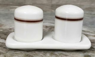 Vtg Obsolete Northwest Airlines Salt & Pepper Shaker Set W Tray Porcelain Set