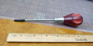 Vintage Sears Craftsman Scratch Awl Red Wood Handle 9 - 3648 Usa 6 - 1/2 "