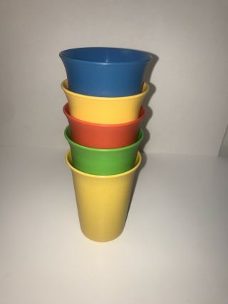 Vintage Tupperware Kids/ Childrens 6oz Juice Cups Set Of 5