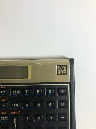 Vintage Hewlett Packard HP 12C Financial Calculator No Case - A29 Plus Battery 2