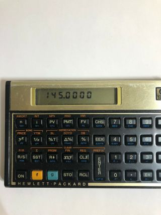 Vintage Hewlett Packard HP 12C Financial Calculator No Case - A29 Plus Battery 3