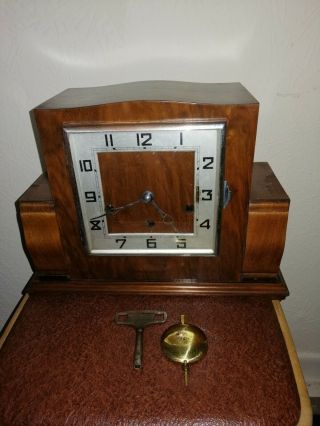 Art Deco,  Schatz Rombach,  Triple Chime Mantle Clock,  For Restoration.
