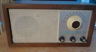 Vintage Klh Model 21 Twenty One Table Radio W Walnut Cabinet - Parts