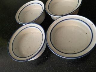 4 Mid Century Danish Modern Dansk Blue Mist Bowls Bowl Cereal Soup Denmark