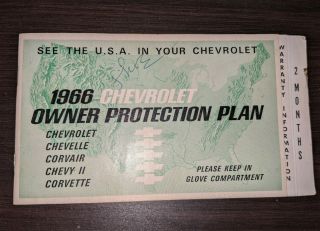 1966 Chevrolet Owner Protection Plan Vehicle W/ Plate