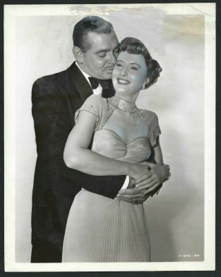 Clark Gable,  Barbara Stanwyck Vintage 1950 Portrait Photo