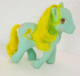 Vintage G1 Mlp My Little Pony - Happy Tails Woosie - Factory Curl