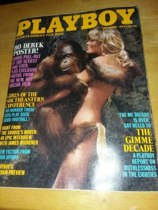 Vintage Playboy September 1981 Bo Derek Girls Of The Sec