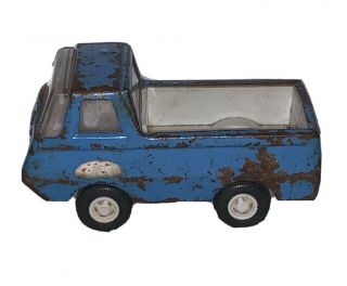 Vintage Tonka Farm Truck 4.  5” Blue White 1970 Steel & Plastic Restorable Collect