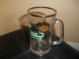 Cfl Saskatchewan Roughriders Beer Mug Vintage Glass 1960s Canadian Football