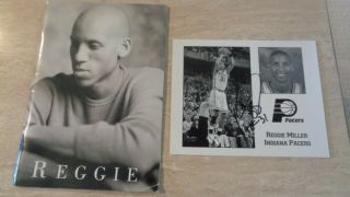 2005 Reggie Miller Tribute Book - Nba Indiana Pacers,  Autographed 8 X 10 " Photo