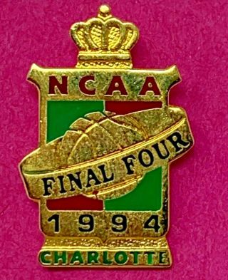 1994 Ncaa Final Four Basketball Charlotte Coliseum Rare Gold Press Media Pin