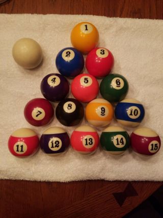 Vintage Pool Balls Billiard Set