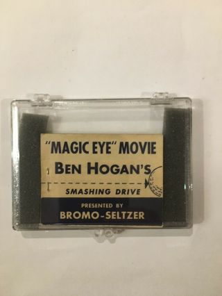 Ben Hogan Bromo Seltzer / Magic Eye Movie - Smashing Drive - Vintage Ad Golf