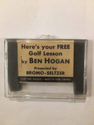 BEN HOGAN BROMO SELTZER / MAGIC EYE MOVIE - SMASHING DRIVE - VINTAGE AD GOLF 2