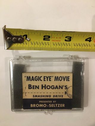 BEN HOGAN BROMO SELTZER / MAGIC EYE MOVIE - SMASHING DRIVE - VINTAGE AD GOLF 3