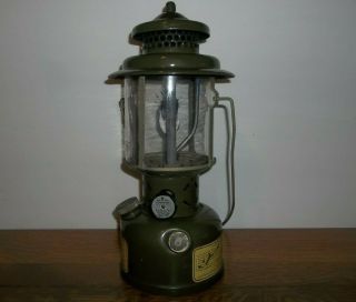 Vintage 1952 COLEMAN Lantern U.  S.  Army Olive Drab Military Gasoline Leaded Fuel 3