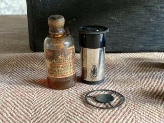 Vintage Antique Spencer Buffalo Aloe Co.  Agent Brass Microscope W/ Wood Case 2