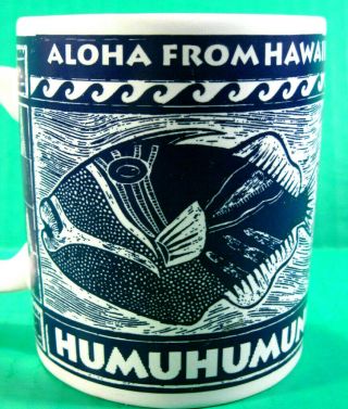 Vintage Island Heritage Aloha From Hawaii 1997 State Fish Coffee Cup Mug
