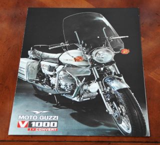 Moto Guzzi V1000 Convert Brochure Prospekt,  1976 (italian Text)