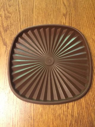 Vintage Tupperware Servalier Replacement 9 " Brown Lid Only 859 - 2
