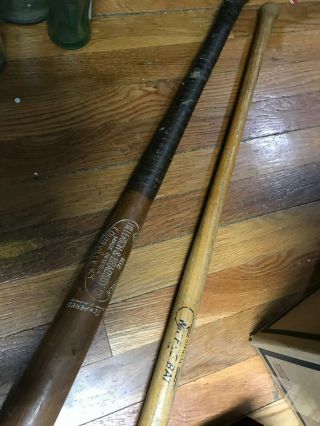 Vintage Louisville Slugger Softball Bat & Old Wiffle Ball Bat - - - - - - - - - - - - - - - - - Bk