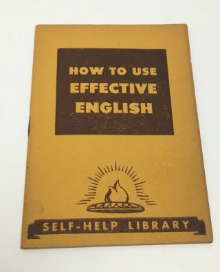 Vintage Little Blue Book No.  1503 How To Use Effective English Self - Help Library
