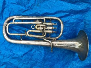 1900s Antique Joseph Higham Tenor Horn Made In England Not Trumpet Cornet