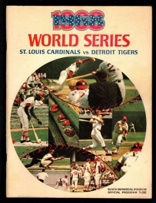 1968 World Series St.  Louis Cardinals Vs Detroit Tigers Unscored Program