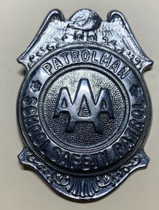 Vintage Aaa School Safety Patrol Patrolman Badge Grammes Allentown A