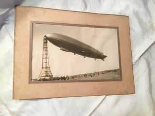 U.  S.  Navy Blimp Derigible Wwii Era Photograph B & W 6 1/2 By 10 1/2 Inches.